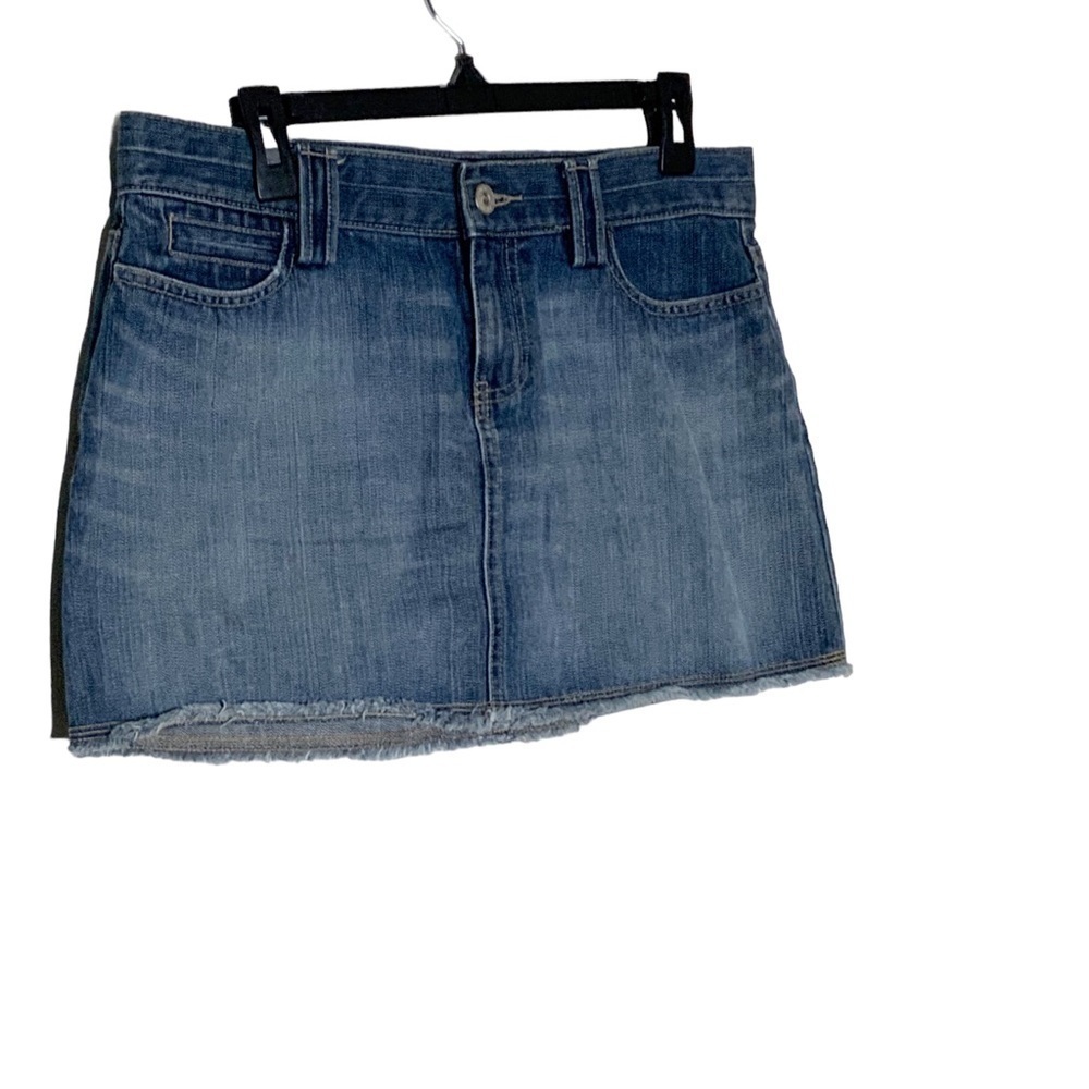 OLD Navy blue mini skirt with frayed hem. Size 10